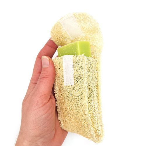 Handmade Peppermint Foot Soap with Loofah