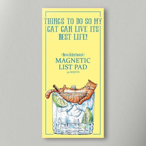 Funny Cat Magnetic List Pad