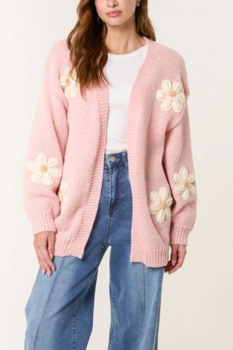 Daisy Knit Flower Cardigan