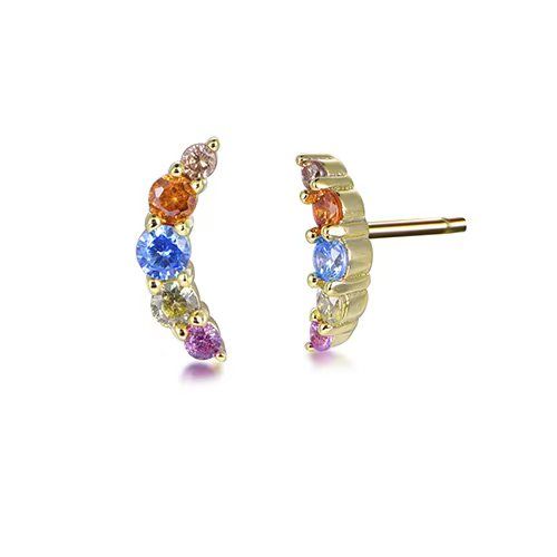 Rainbow Hoop Earring