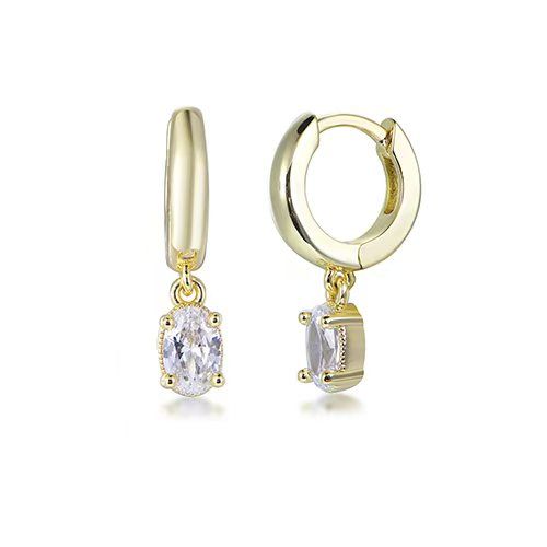 Drop Huggie Earrings