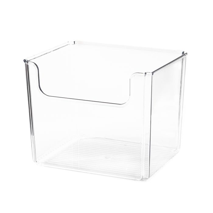 Clear Open-Front Storage Bins