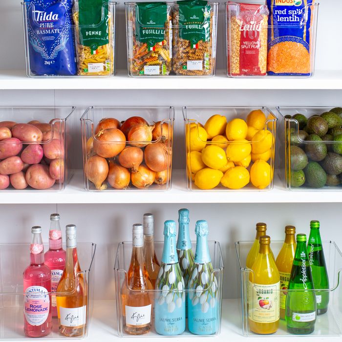 Clear Open-Front Storage Bins