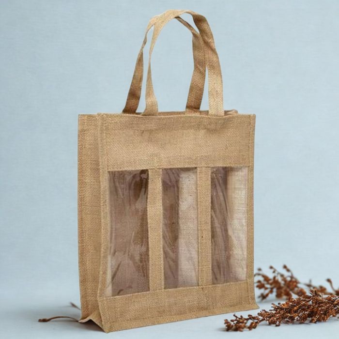 Jute Wine Bag