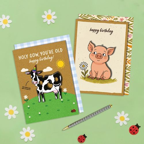 On the Farm Handmade Greeting Card Collection by TACHE