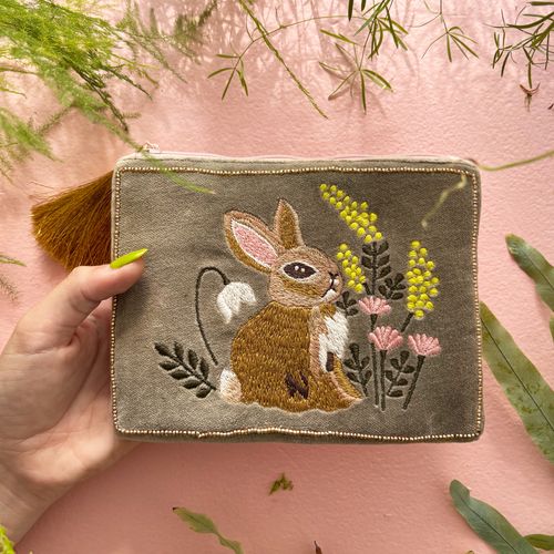 Secret Garden Rabbit Pouch