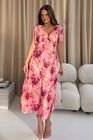 Beverly Floral Tie Shoulder Midi Dress