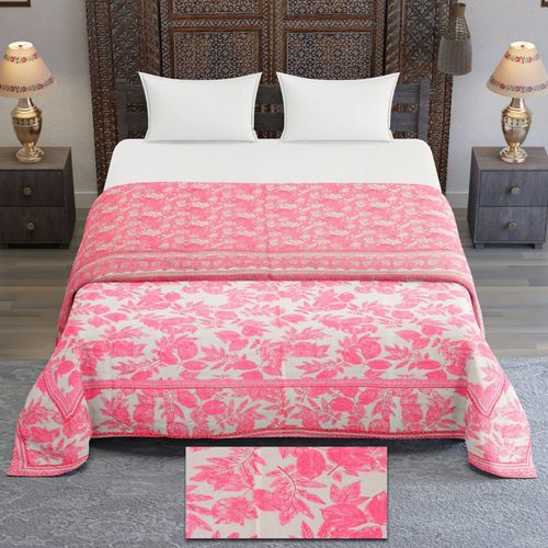 Handcrafted Floral Cotton Comforter – Soft Elegance for Every Season