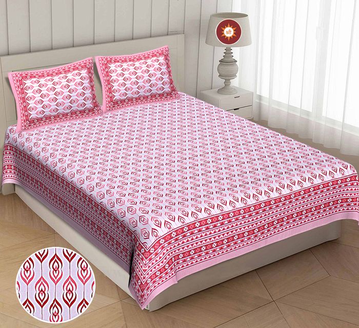 Soft Cotton Geometric Bedsheet Set