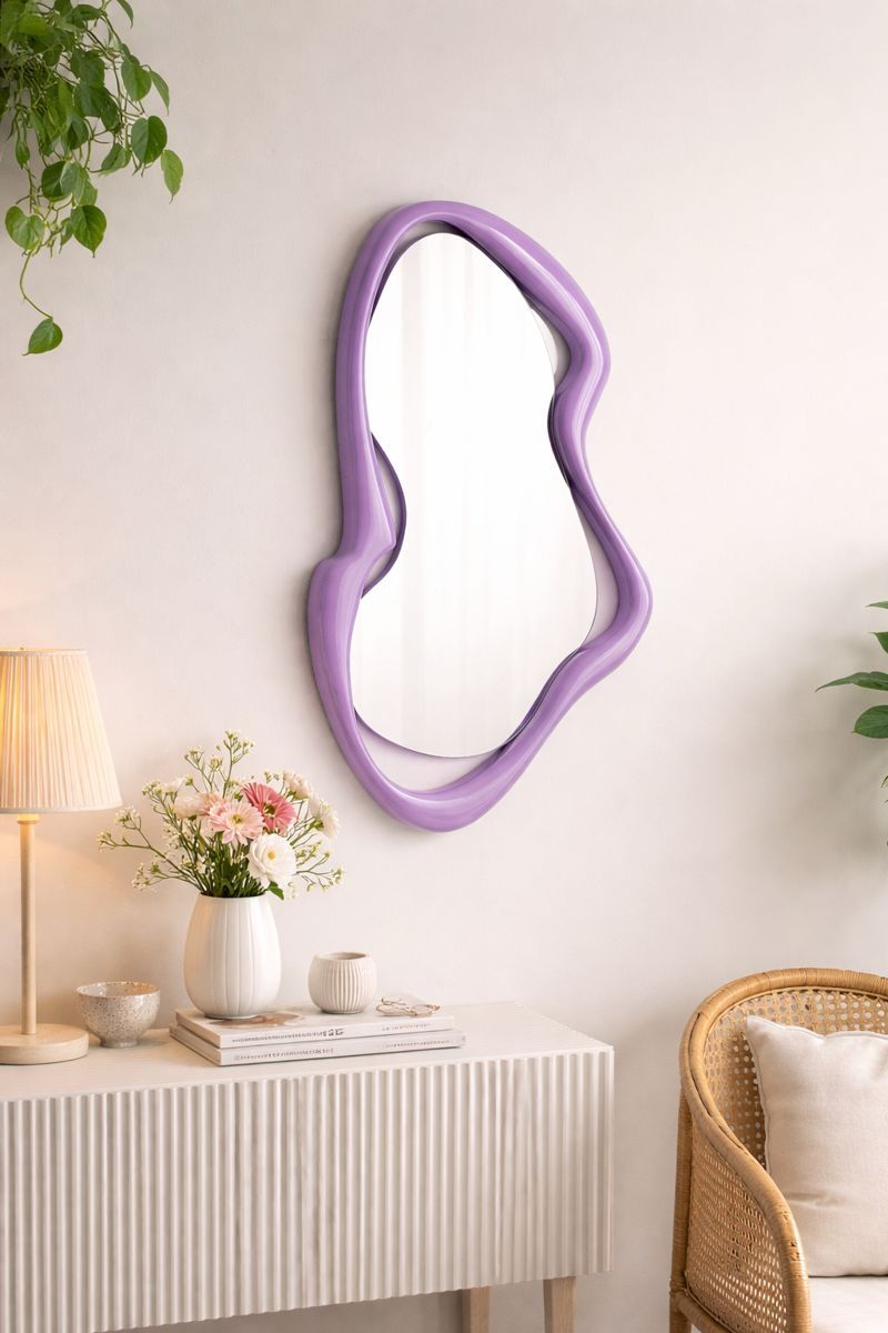 High-Gloss Irregular Wall Mirror—HP25-3172