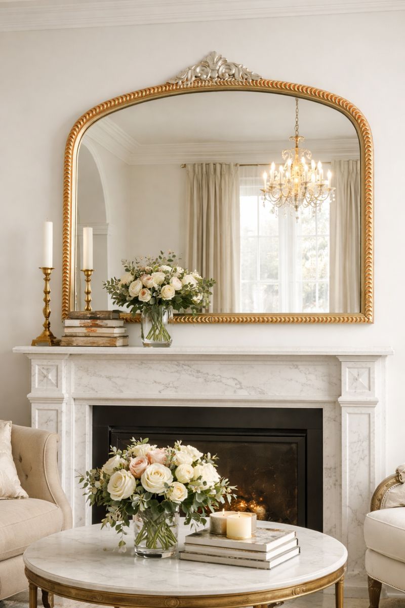 Classic European Gilded Wall Mirror—HP25-3259