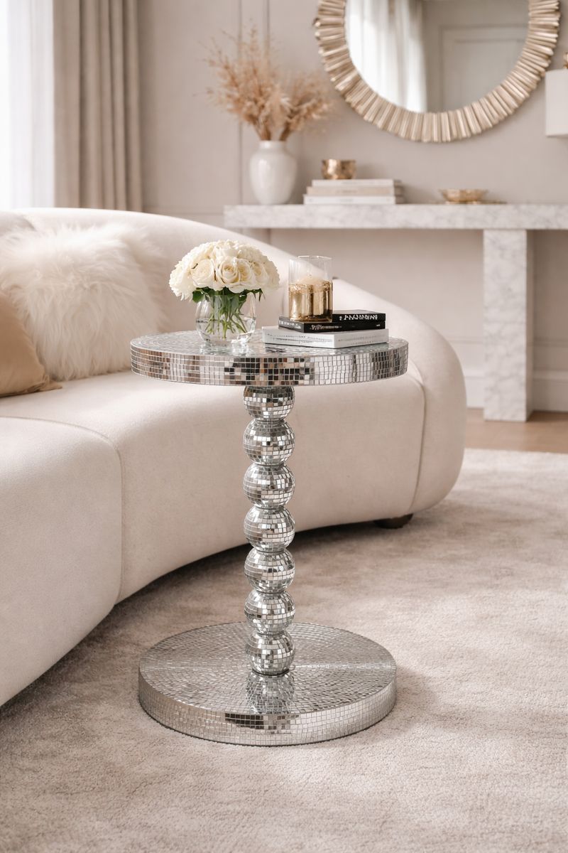 Mosaic Glass Side Table—HP25-6040