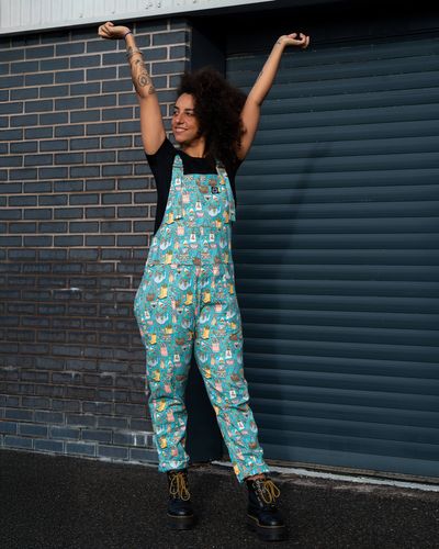 Rebel Romance Bloom & Brew Stretch Twill Dungarees