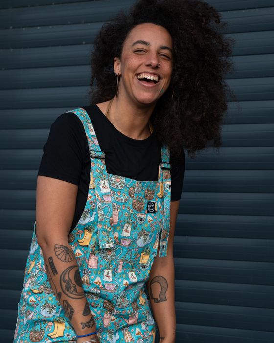Rebel Romance Bloom & Brew Stretch Twill Dungarees