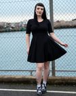 Rebel Romance Jet Black Fit and Flare Dress With Pockets