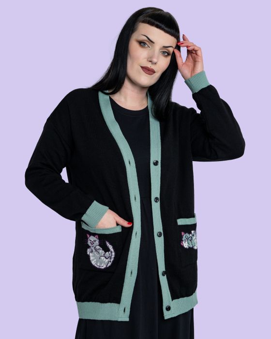 Rebel Romance x Abi Perry Purrfect Cats Long Cardigan