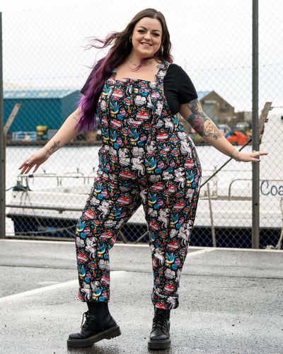 Rebel Romance PRIDE Tattoo Stretch Dungarees