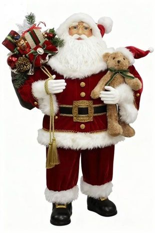 36“H Fabric Santa