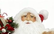 36“H Fabric Santa
