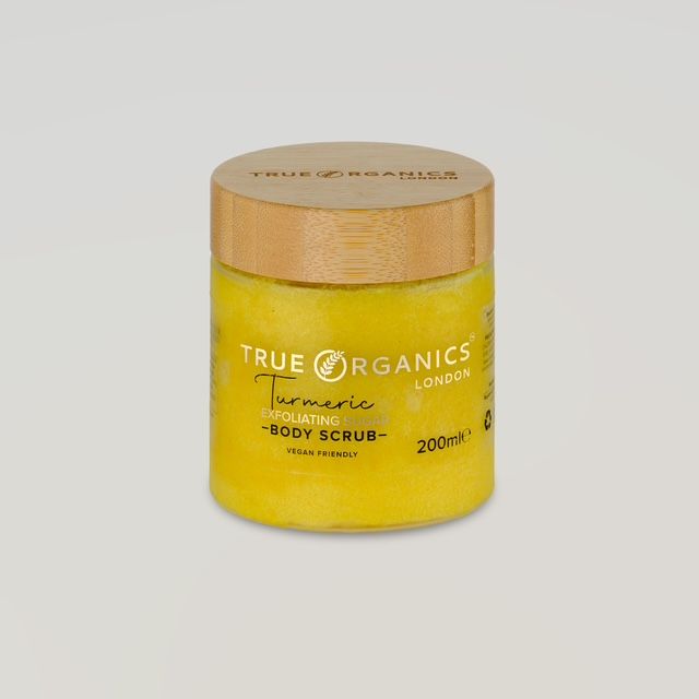 Brightening Turmeric Exfoliating Sugar Scrub – Nourishing Body Treatment with Banana Scent