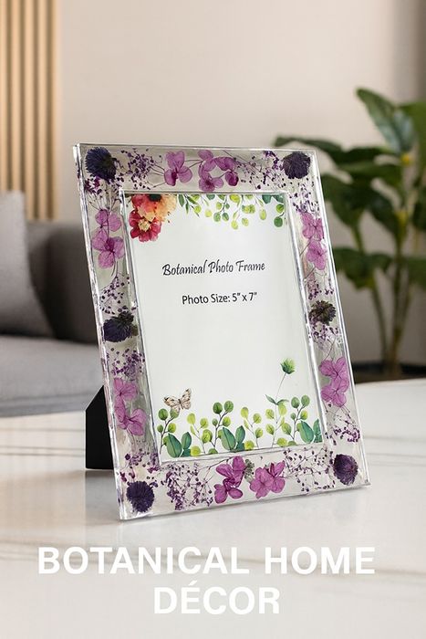 Acrylic Photo Frame filled Natural Dried Flowers