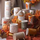 Ceramic mug cup for Autumn season