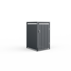 Anthracite Galvanized Steel Wheelie Bin Storage Pedal Opening | Single