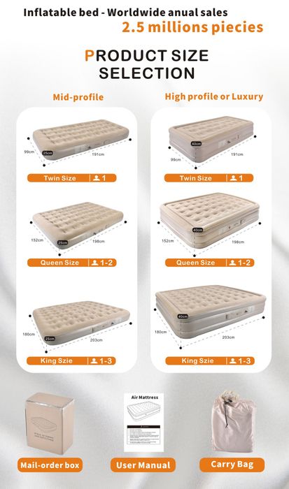 Inflatable Mattress with Pump