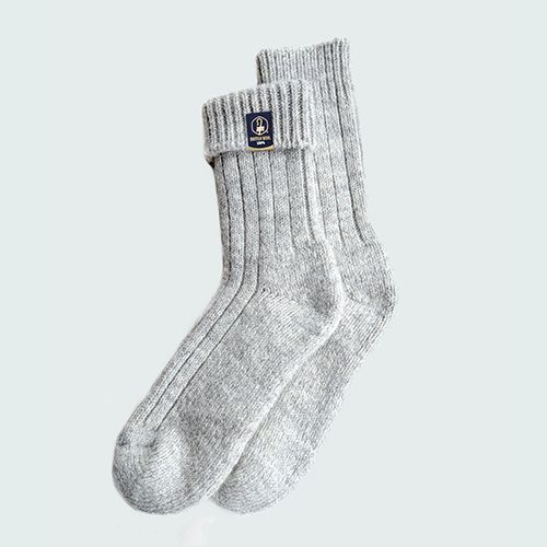 British Wool Boot Socks – Light Grey