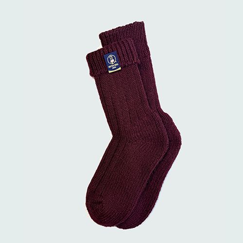 British Wool Boot Socks – Burgundy