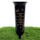Black In Loving Memory Grave Vase