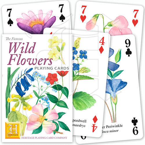 Wild Flowers Playing Cards