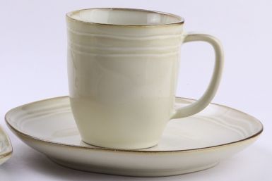 DINNER SET OF STONEWARE(6)