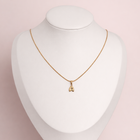 Mini Bubble Initial Pendant Gold Necklace A-Z Set