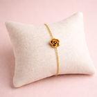Rose Flower Pendant Gold Bracelet