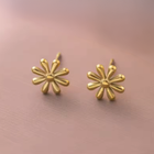 Daisy Flower Gold Stud Earrings