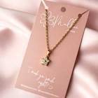 Crystal Flower Pendant Gold Necklace