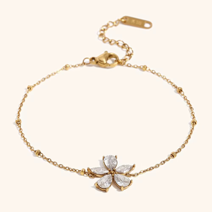 Crystal Flower Gold bracelet