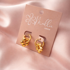 Flower Hang Gold Earrings