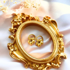 Flower Hang Gold Earrings