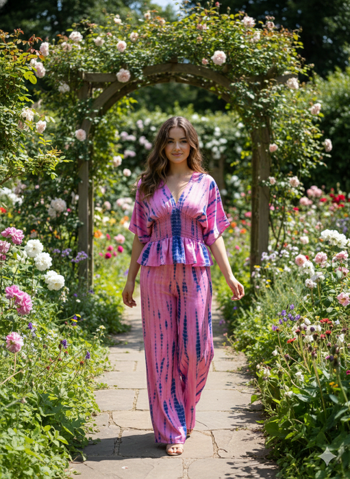 Pink Shibori Co ord set