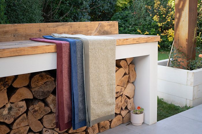 New - Herringbone Wool-Blend Blankets