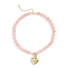 Pink Jade Stone Natural Beaded Necklace