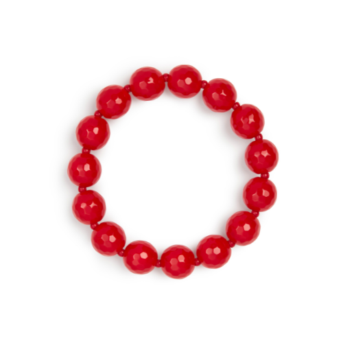 Red Jade Stone Natural Beaded Bracelet