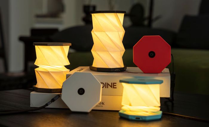 Mini Twist Hexagon Lamp