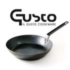 Commericaal grade per-seasoned blue steel pan