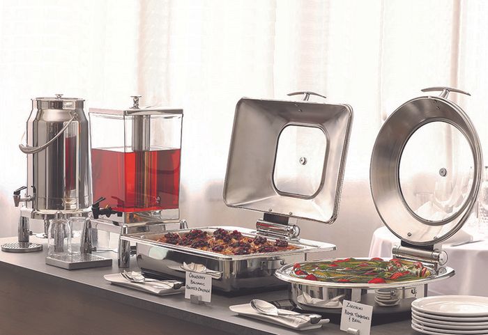 Commerical Grade SS304 Hammered looking buffet serving pcs