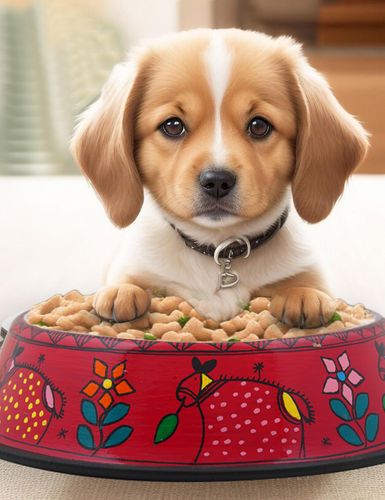 Hand Painted Pet Food bowls