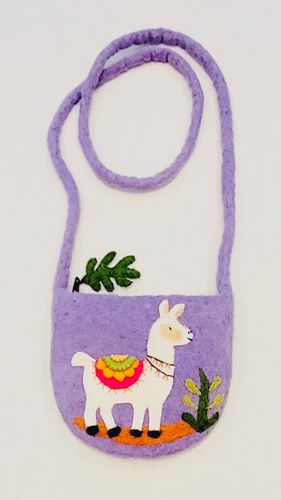 Llama Mid size Felt Strap Bag