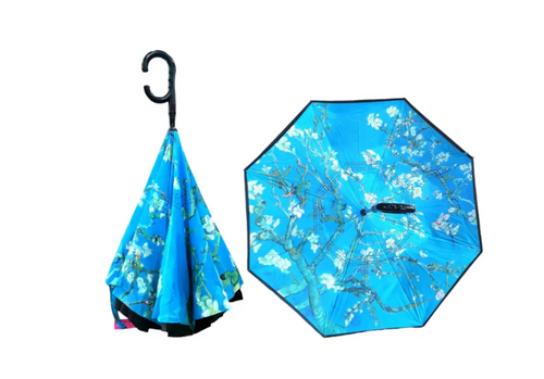 Automatic opening Printed Upside Down Umbrella